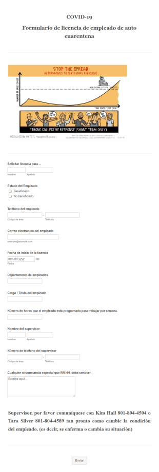 COVID 19 Formulario De Licencia De Empleado De Auto Cuarentena