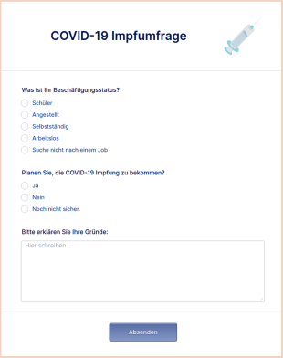 COVID 19 Impfumfrage