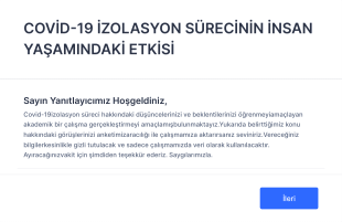 Covid 19 İzolasyon Sürecinin İnsan Yaşamındaki Etkisi Form Template