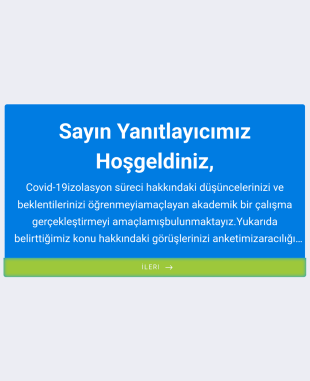 Covid 19 İzolasyon Sürecinin İnsan Yaşamındaki Etkisi Form Şablonu
