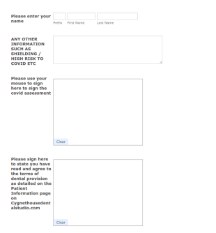CYGNET Covid 19 Risk Assess Form Template