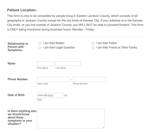 COVID 19 Symptoms Self Report Form Template