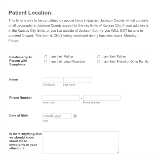 COVID 19 Symptoms Self Report Form Template