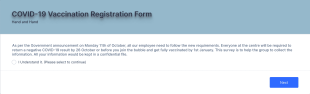 COVID 19 Vaccination Status Registration Form Template