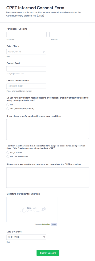 CPET Informed Consent Form Template