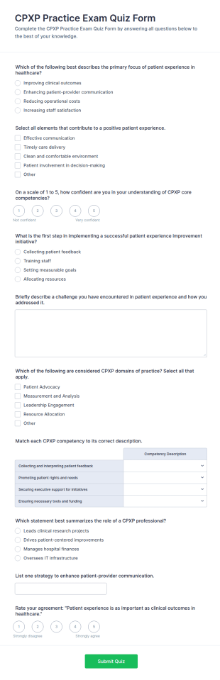 CPXP Practice Exam Quiz Form Template