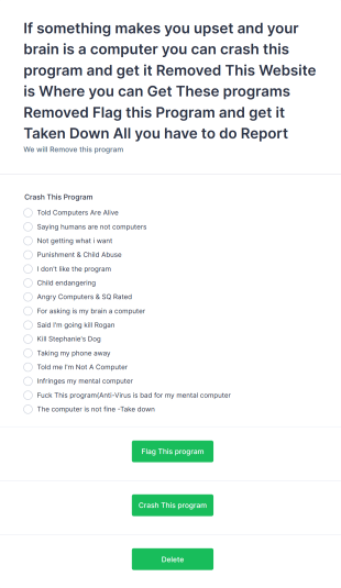 Program Removal Request Form Template