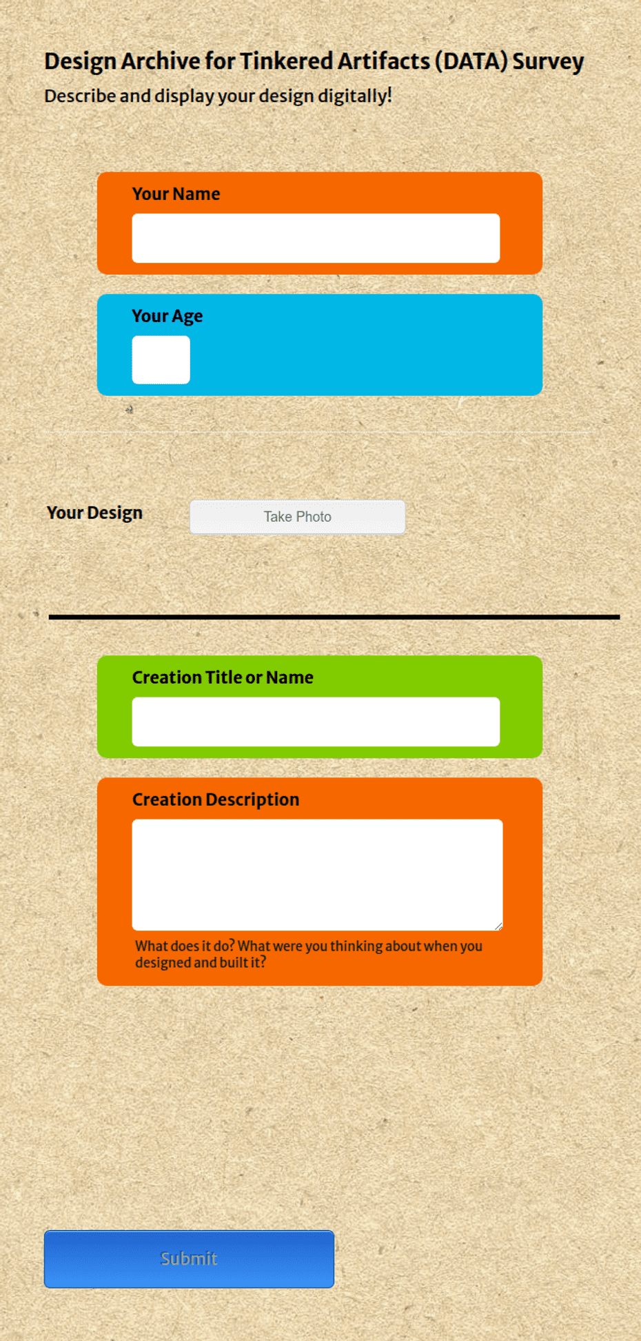 Creation Archiving Form Template | Jotform