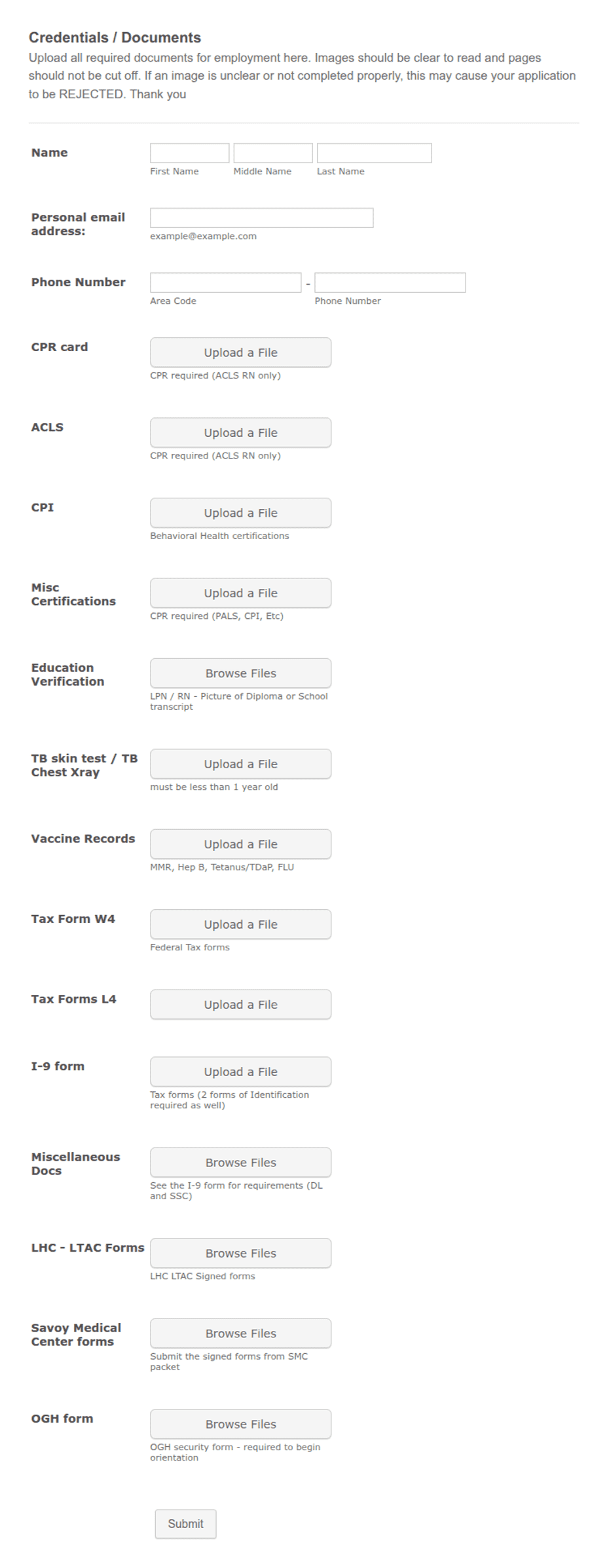 credentials Form Template | Jotform