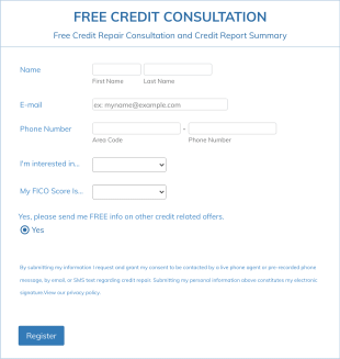 Credit Consultation Contact Form Template