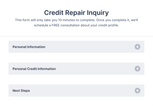 Credit Repair Inquiry Form Template