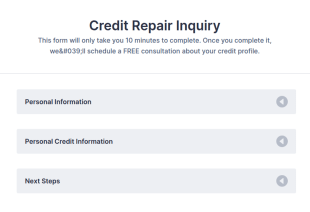 Credit Repair Inquiry Form Template