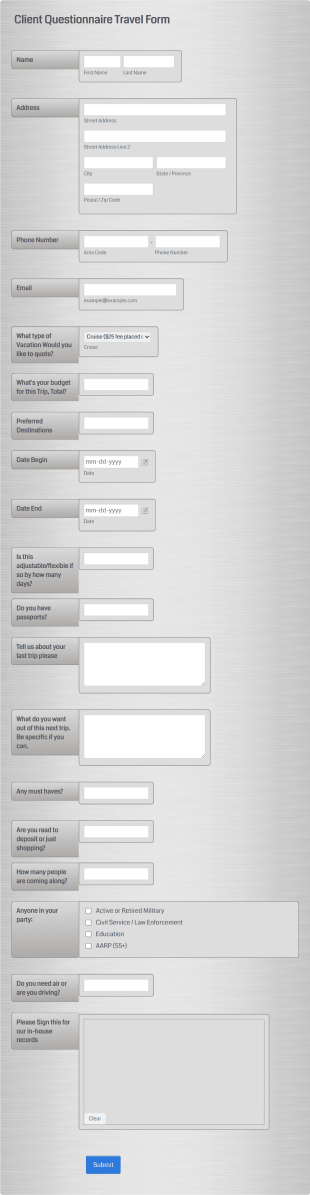 CreditCard Authorization Form Template