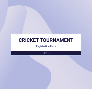 Cricket Tournament Registration Form Template