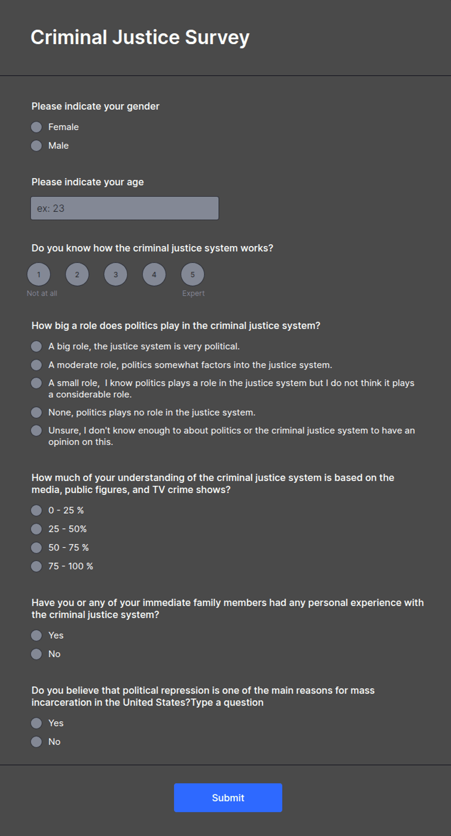 Justice Questions Criminal Justice Research Survey Questions – BTRQ