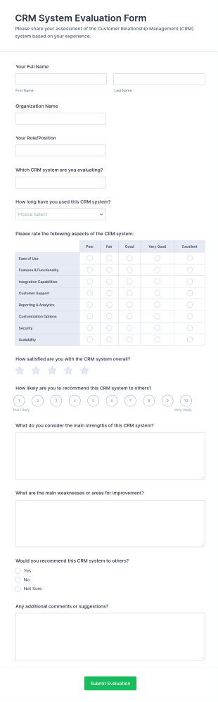 CRM System Evaluation Form 📊