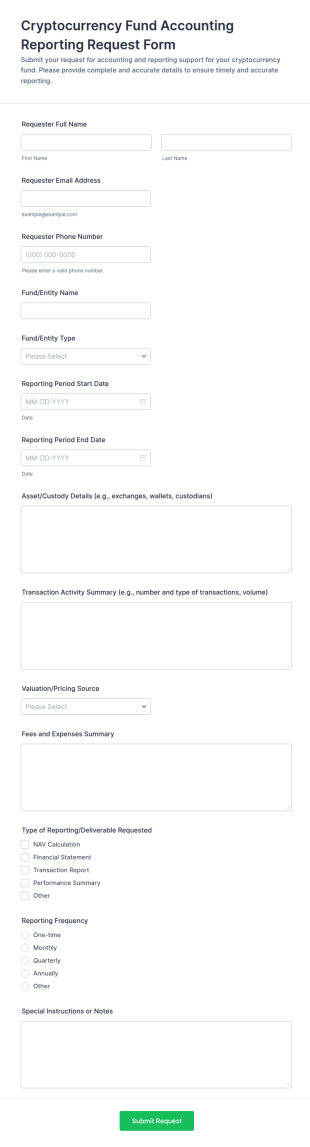 Cryptocurrency Fund Accounting Reporting Request Form Template