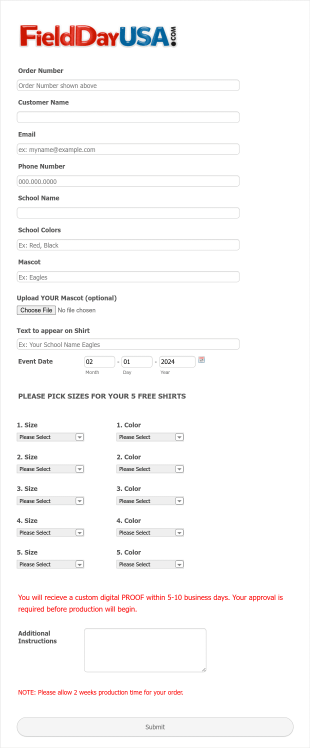 Cs Mascot Form Template