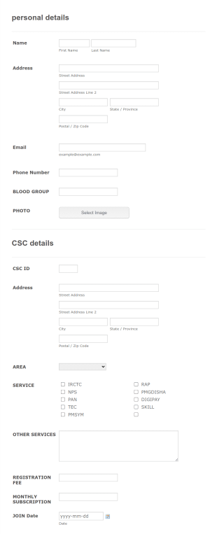 Csc Vle Society Form Template