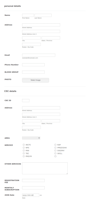 Csc Vle Society Form Template