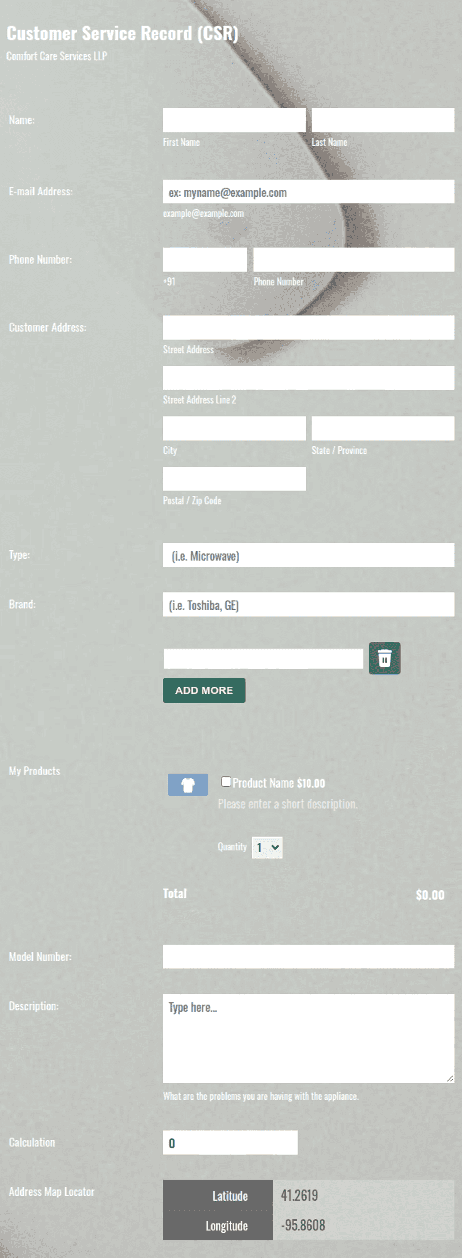 Customer Service Record Form Template | Jotform