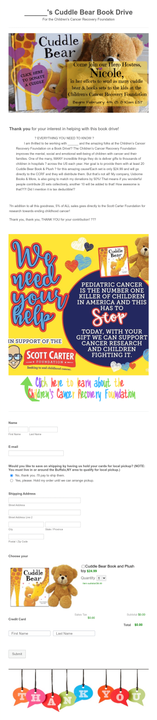 Cuddle Bear Share Copy Form Template