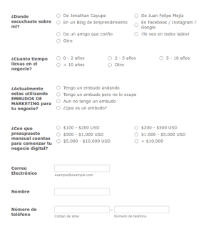 Cuestionario Asesoría Inmobiliaria