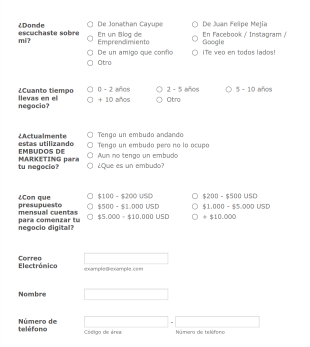 Cuestionario Asesoría Inmobiliaria
