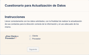 Cuestionario De Actualización De Datos