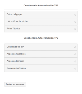 Cuestionario De Autoevaluación De Grabaciones Institución Educativa