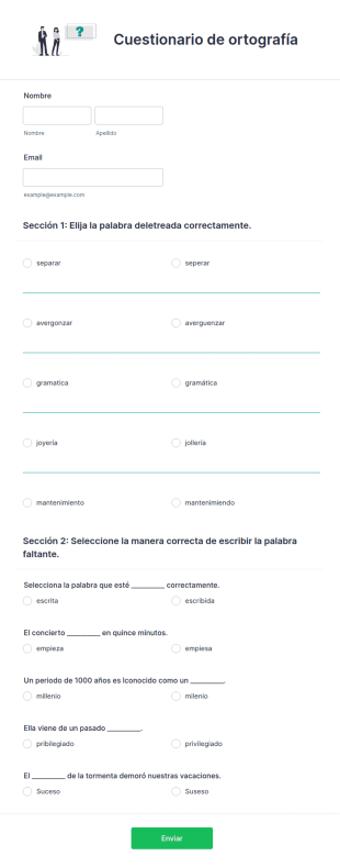 Cuestionario De Ortografía