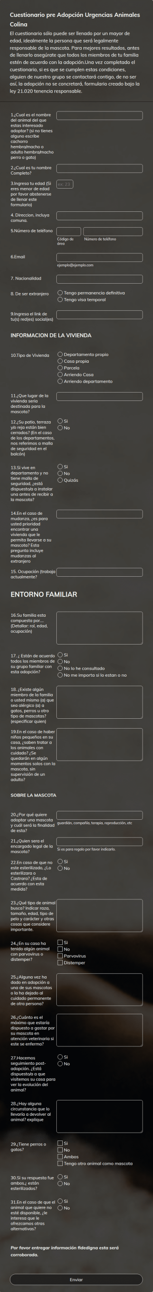 Cuestionario Pre Adopcion