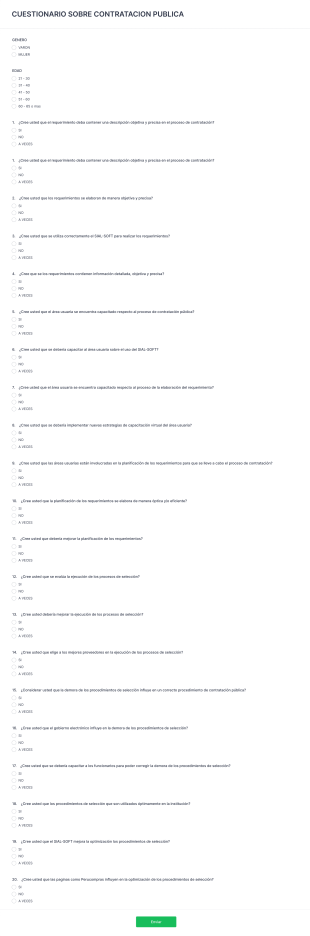 Cuestionario Sobre Contratacion Publica