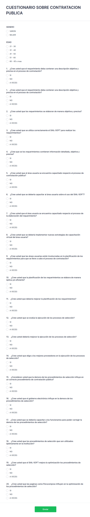 Cuestionario Sobre Contratacion Publica