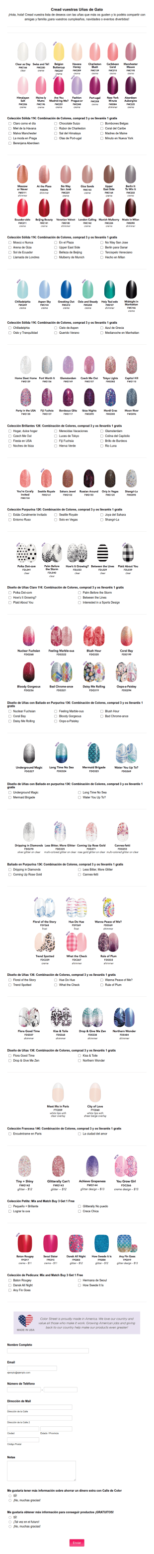 Cuestionario Sobre Lista De Deseos De Uñas