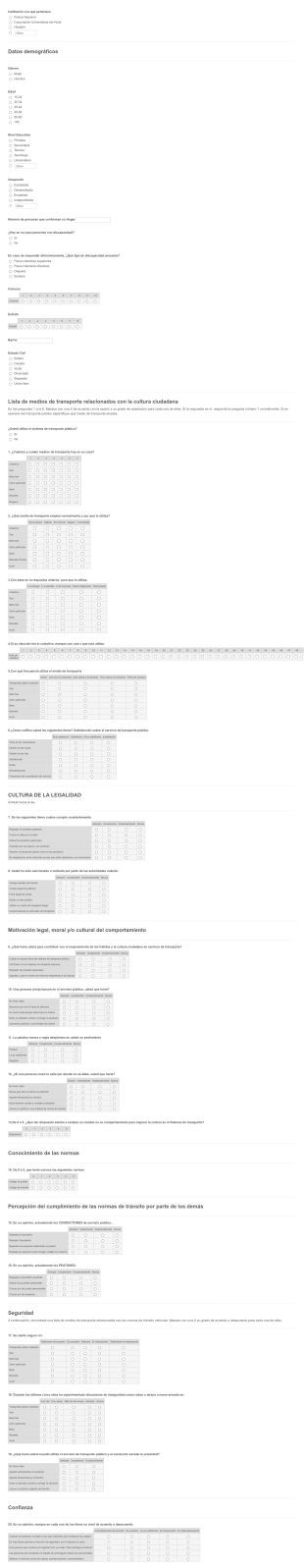 Cultura Ciudadana Form Template