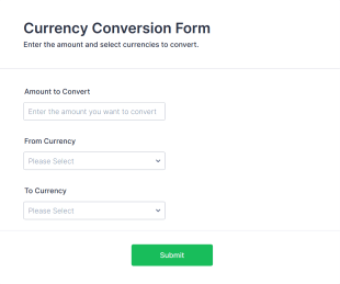 Currency Conversion Form Template