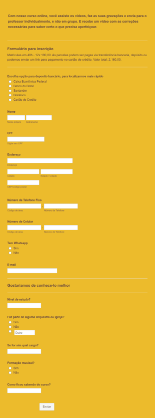 Curso Online Aperfeiçoamento Para Organistas