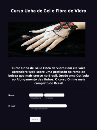 Curso Unha De Gel E Fibra De Vidro Form Template