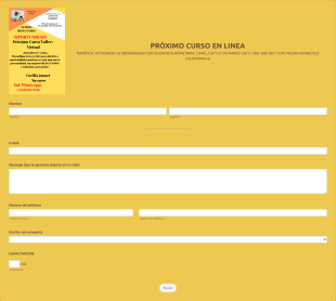 Curso Virtual Activando E* Incrementando Tu Prosperidad. Form Template