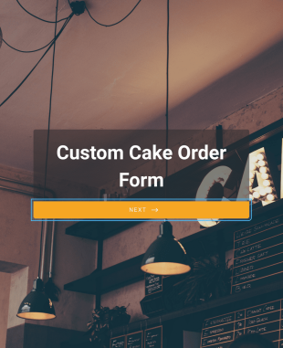 Custom Cake Order Form Template