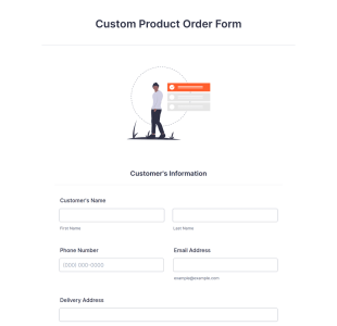 Custom Product Order Form Template