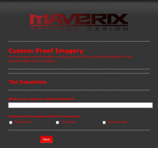 Custom Proof Form Template
