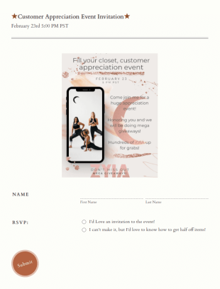 Customer Appreciation Event Invitation Form Template