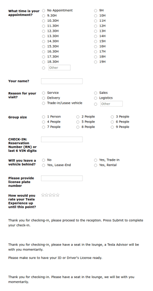 Customer Arrival Form Template