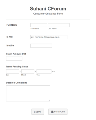 Customer Claim Form Template