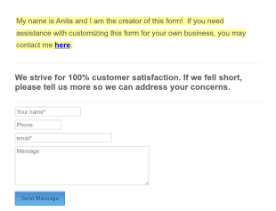 Customer Feedback Form Template