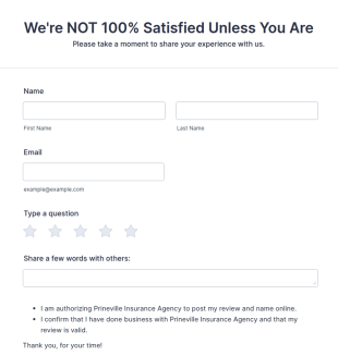Customer Feedback PDF Form Template