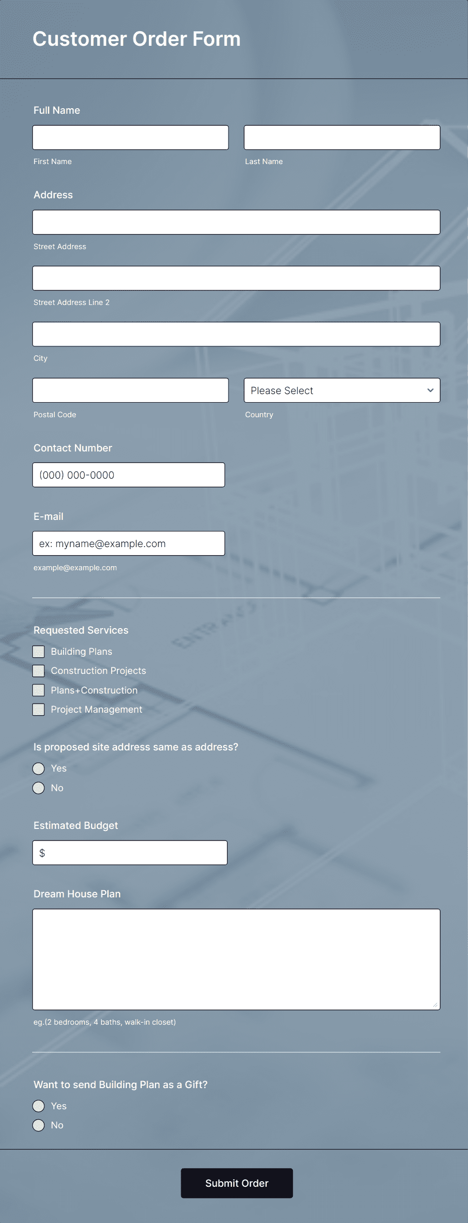 Customer Order Form Template | Jotform