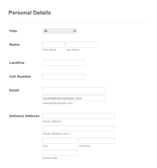 Customer Registration Form Template